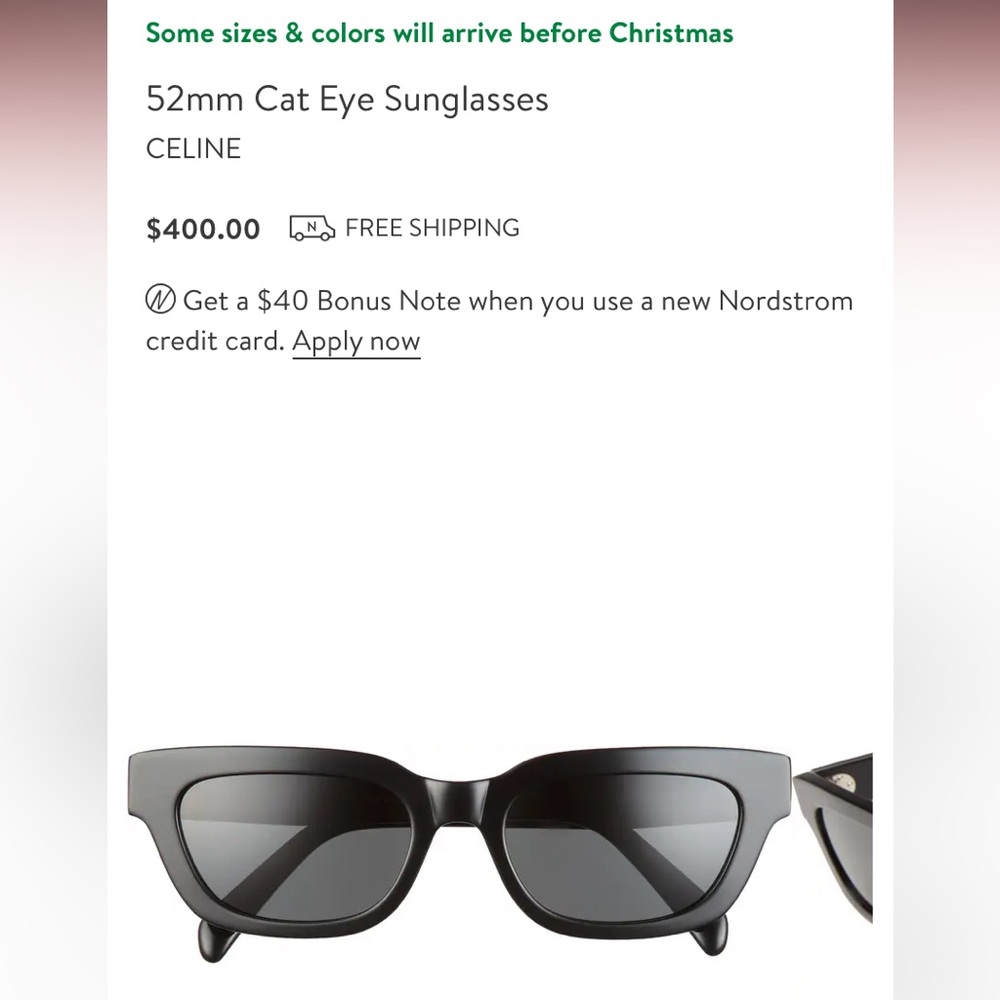 Celine Cat Eye Sunglasses